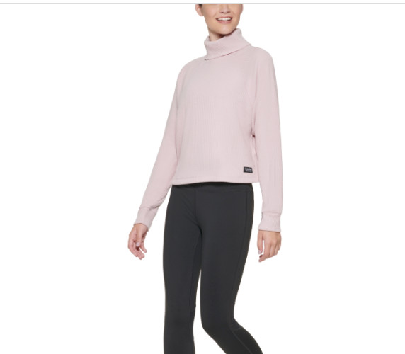 NWT Calvin Klein Performance Womens  XL Top Ribbed Long Sleeve Turtleneck $70
