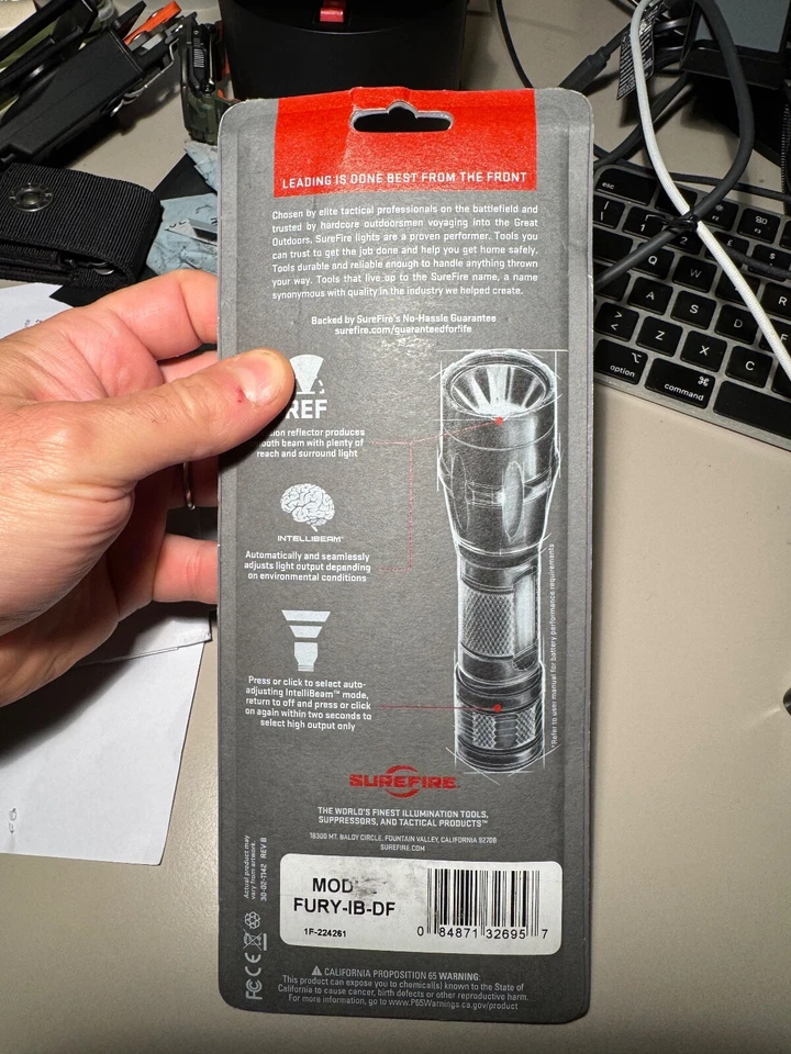 SUREFIRE FURY INTELLIBEAM TORCIA TATTICA (Nuova) - Immagine 2 di 4