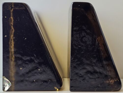Blenko Brown Gold Glass Book Ends Wedge Wayne Husted 1960s Mid Century Modern TM - Picture 12 of 24