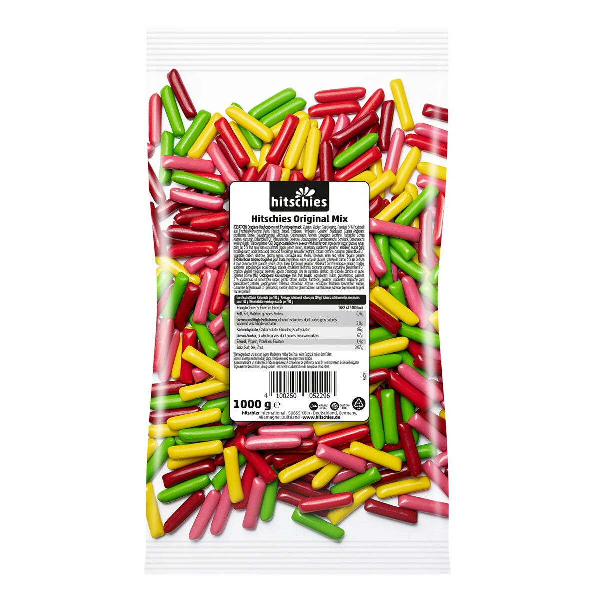 Hitschies Original Mix Caramelos De Goma Con Sabor A Fruta 1000g