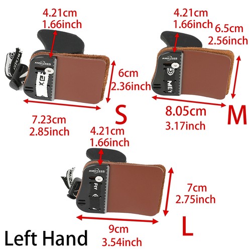 Barebow Finger Tab Guard Bow Protector Gear Cow Leather Archery Right Left Hand - Picture 2 of 22