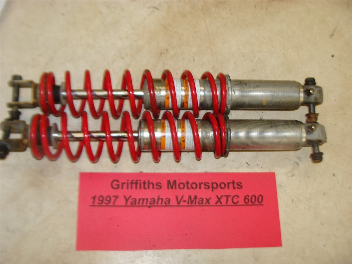 1997 Yamaha VMAX 600 XTC 8CX Front Shock Absorbers OEM Red Suspension