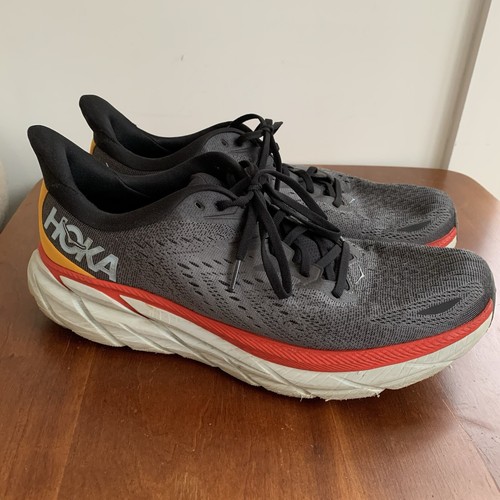 Hoka One One Clifton 8 – anthrazitfarbene Castlerock Turnschuhe – US 13D Herren