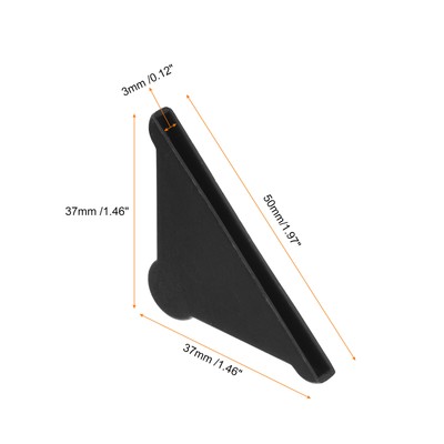 20 Protections D'angle En Plastique Noir 3x50mm - Pour Meubles, Murs - Neuf