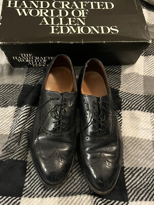 Vintage Allen Edmonds Blue Wingtips Men display picture 3