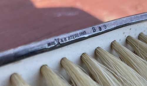 STERLING Silver BRUSH R W & S 809 Robert WALLACE and SONS Antique Horsehair 6" - Picture 3 of 7