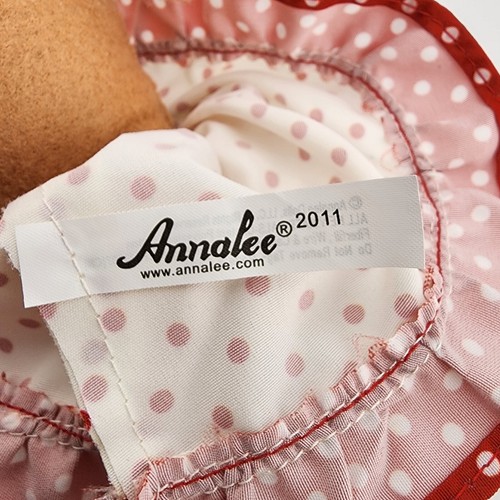 2011 Annalee Sweetheart Mädchen Maus Figur Puppe 6" Rosen gepunktetes Kleid - Bild 7 von 7