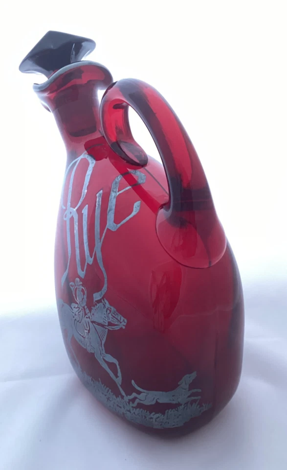 De colección RYE Arándanos Decantador y Tapón Cazador de Zorros con Perro Superposición Plateada Foto 4 de 4