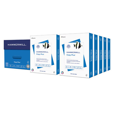Hammermill Copy Plus 8.5'' x 11'' Printer Paper, 20 lbs 92 Brightness 5000 Sheets