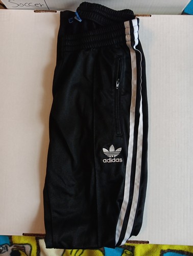 Adidas Track Pants KIDS Small Black Pockets Stretch 3 Stripes Logo - Picture 3 of 6