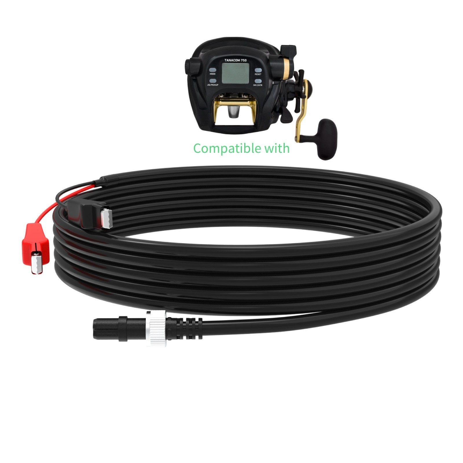 10FT Electric Fishing Reel Power Cord For Daiwa reel Tanacom