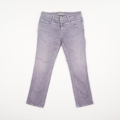 Closed Damen Capri Jeans Hose Gr. 27 Lila Low Waist Baumwolle Straight Leg 5-Poc