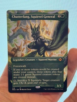 1X Chatterfang, Squirrel General BORDERLESS MINT MTG Magic MH2 Modern Horizons 2