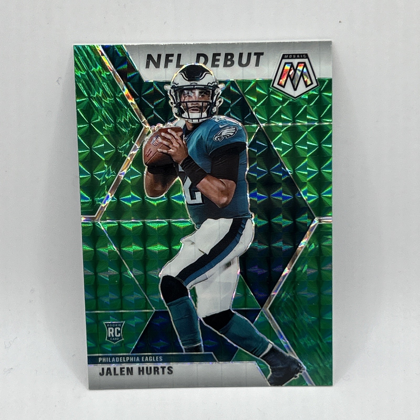 Jalen Hurts Rookie Green Mosaic Prizm 2020 Panini Mosaic Football #265 Mint