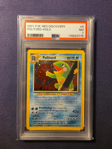 Pokémon TCG Politoed 8/75 Neo Discovery Holo PSA 7