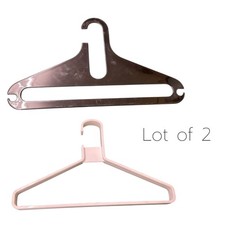 2 Vtg Scandinavian Finland Plastic Karhumuovi Coat Clothes Hangers Black / White