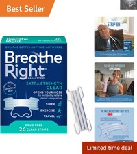 Hypoallergenic Extra Strength Nasal Strips - Clear 26 Count for Breathing Ease