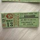 Cincinnati Reds 1972 Original Vintage Ticket Stub vs St. Louis May 13 5:30 — photo 2