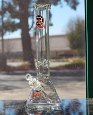 12 inch Thick Square Lip Hookah Water Pipe Glass Tobacco Bong Beaker