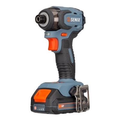 SENIX X2 20V Brushless 1/4 in Keyless Impact Driver 1590 in-lbs w/2.0Ah