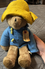 Eden Toys Paddington Bear 1975 Medium Stuffed Animal Blue Coat Yellow Hat P 4
