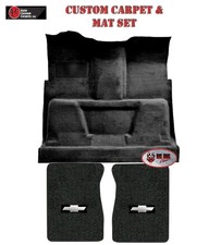 1987 Chevy R10 Truck Black Cutpile Carpet Floor Mat Set Wsilver Bowtie -4 Spd 1987 Chevy R10 Truck Black Cutpile Carpet Floor Mat Set Wsilver Bowtie -4 Spd