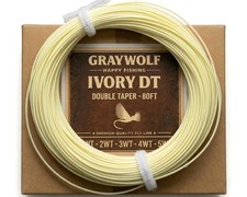 Graywolf IVORY DT3 Fly Line - Doble Cónico 3wt - Bucles Ambos Extremos - Línea de Luz