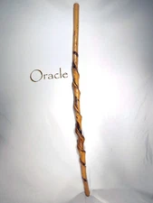 50" Vine Twisted Hiking Staff Handmade Wooden Walking Stick Self-Handcrafted