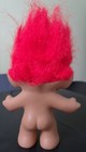 Vintage Ace Novelty Co 3" Red Hair w/Red Star Gem Troll Doll Figure Orange Eyes — photo 2