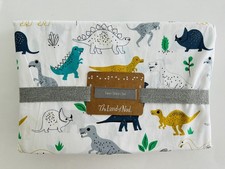 NWT Land of Nod Retro Reptile Twin Size Sheet Set Dinosaur HTF Crate  Kids