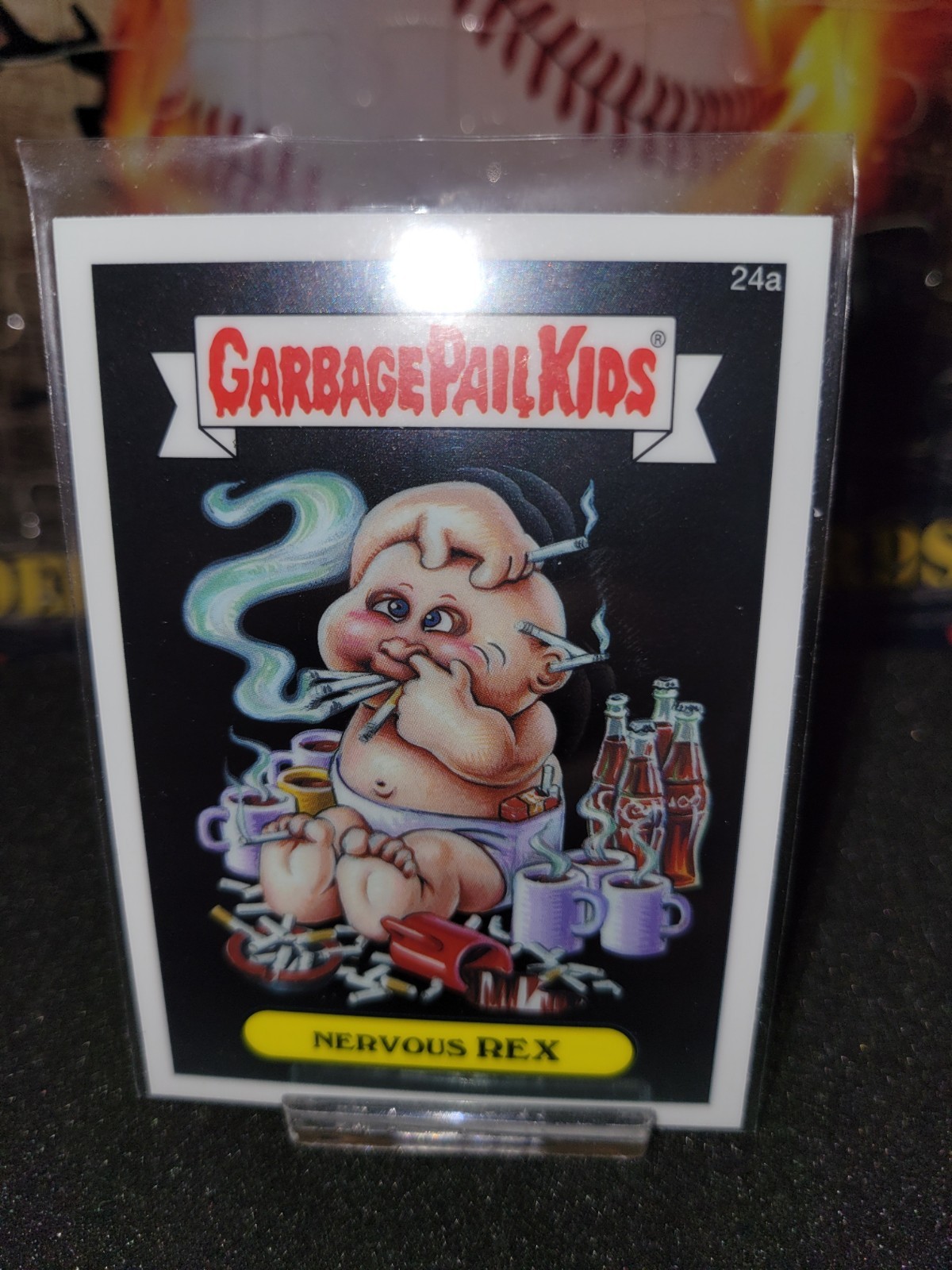 2013 Garbage Pail Kids Chrome 1 Nervous Rex 24a Base Card 
