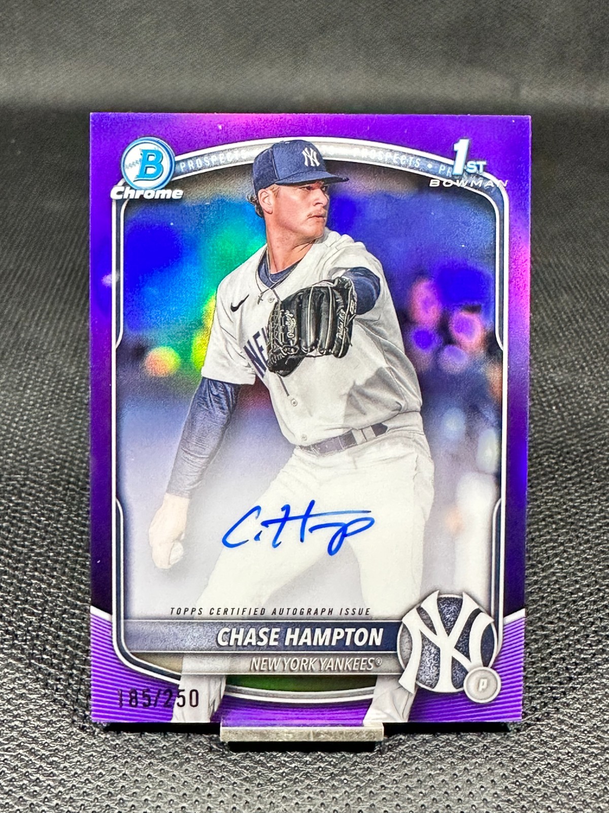 2025 Bowman Chrome 1st CHASE HAMPTON Prospect Auto Purple Refractor /250