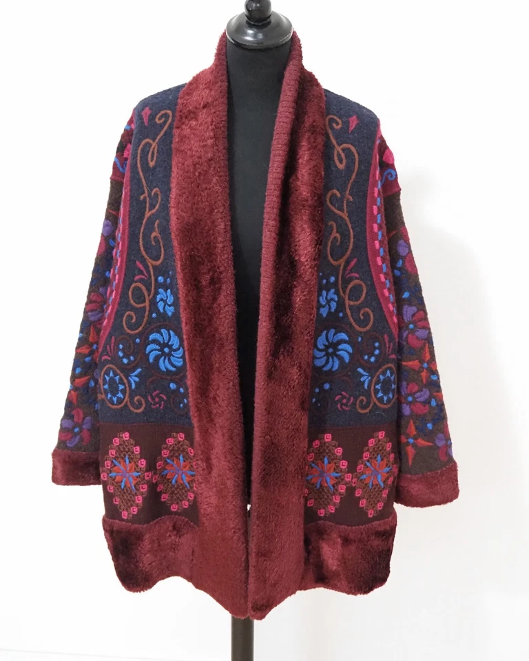 Ernestina Cerini Walk Strick Jacke Grösse 40 Damen Oversize mit Alpaka T442 - Bild 1 von 4