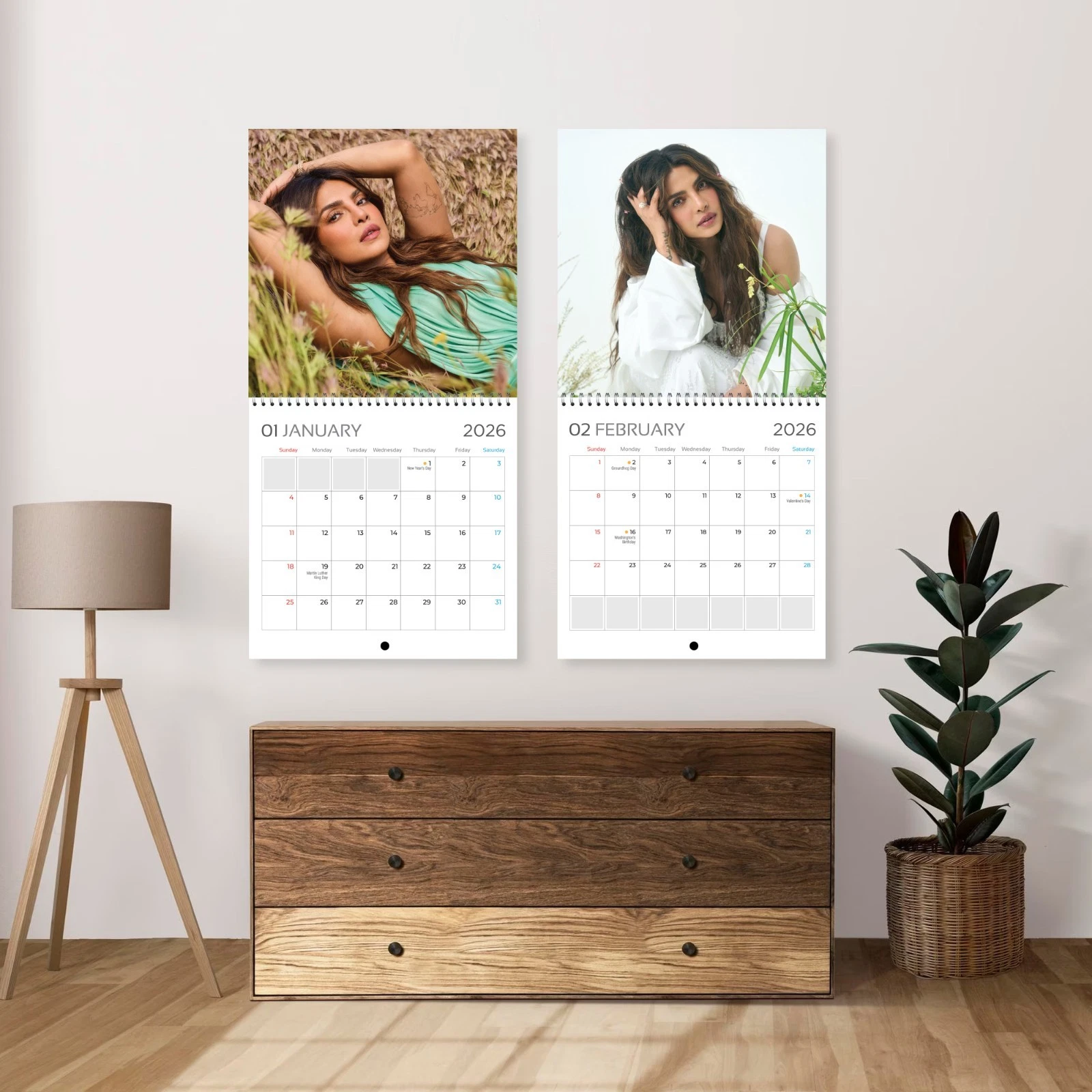 priyanka 2026 Wall Calendar, 12-Month Celebrity Photo Calendar
