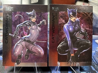 2025 Skybox Metal Universe Batman Catwoman Selina Kyle & Eiko Hero Base #29 #44