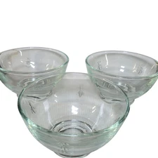 La Rochere Bee Clear Glass Napoleon Bees Cereal Bowls x3 14cm 5.5 inch