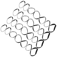 50 Pcs Rubber Belt Cassette Maintenance Belts Recorder Repair Mix Flat Kit