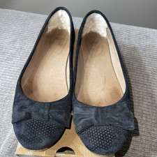 Ugg  W Rohen Perf Black With Bow Ballet Flats