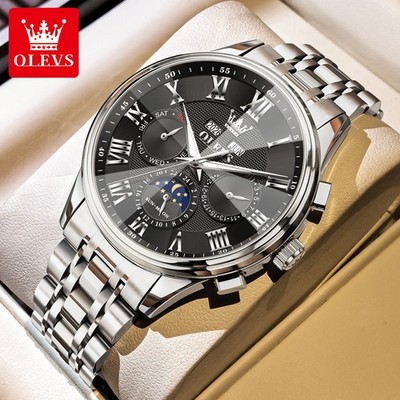 OLEVS Men's Automatic Mechanical Watch Waterproof fashion Business Steel Strap