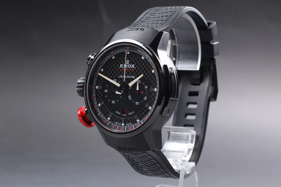 [con caja] Edox Chrono Rally Extreme Pilot's Edición Limitada 10302 de JAPÓN Foto 3 de 4