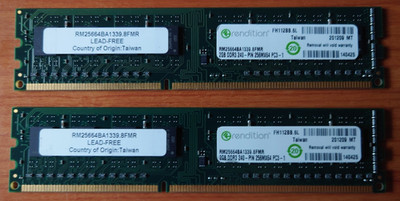 2 x 2GB RAM rendition DDR3 insgesamt GB PC3