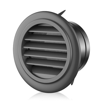 4 Inch Soffit Vent for Exhaust Fan with Large, ABS 4in-black 