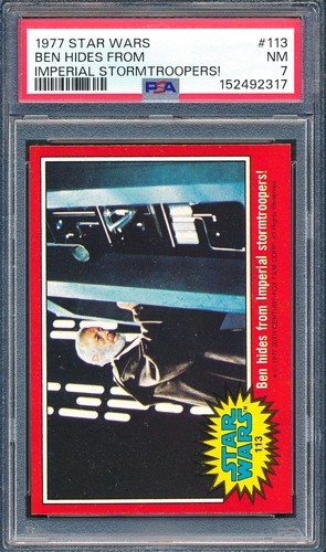 1977 Topps Star Wars #113 Ben hides from Imperial stormtroopers!