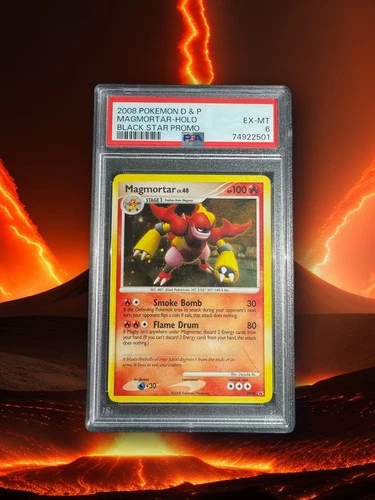 2008 Pokemon D&P Black Star Promo Magmortar Holo #DP20 PSA 6 EX-MT