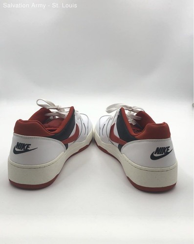 Nike Mens Full Force Low FB1362-102 White Red Black Sneaker Shoes Size 15 - Picture 8 of 10
