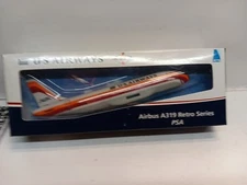 US Airways 1/200 Scale Plastic Snap Fit Model Airbus A319 Retro Series PSA