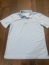 Men  s Light Blue Polo Collar Shirt Size Small 20