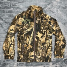 Columbia Boys Camo Full Zip Fleece Jacket Brown Green Tree Camouflage Medium