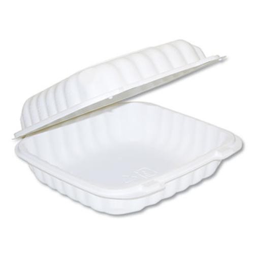 Контейнер с откидной крышкой Pactive YCN808010000, 8 X 8, Белый, 200 штук в упаковке