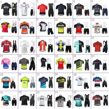 Vintage Men's team Cycling Jersey Bib Shorts sets Bike Jersey 3 Pockets Retro